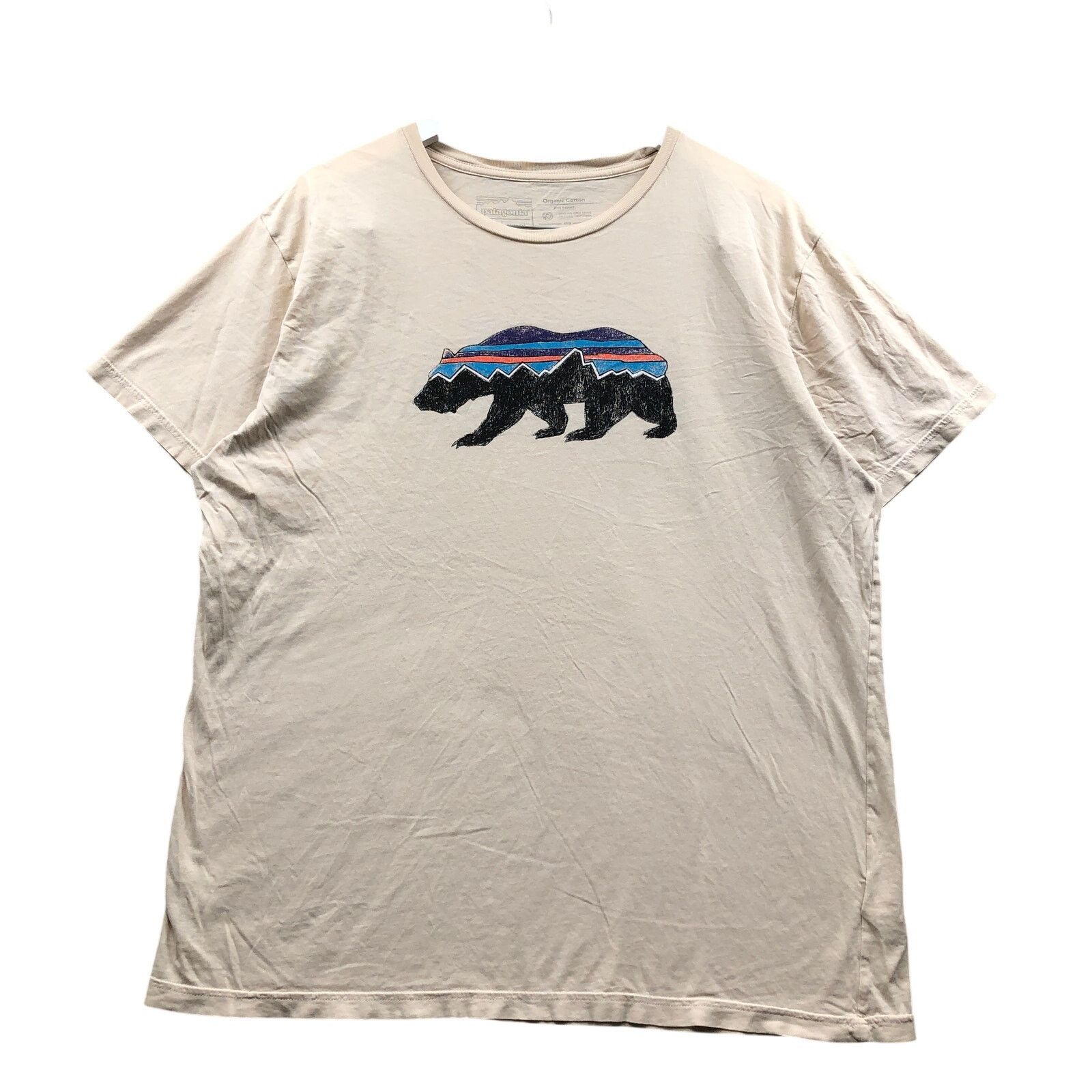 Patagonia Patagonia Fitz Roy Bear Cotton Slim Fit T-Shirt Mens XL Tan Size US XL / EU 56 / 4 - 1 Thumbnail