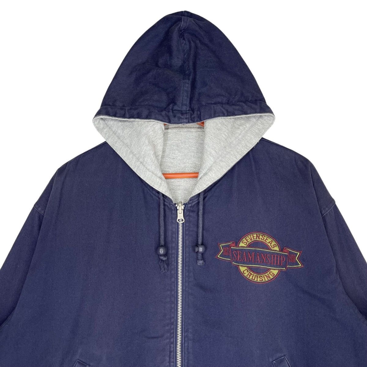 Vintage Seamanship Sevenseas Cruising Hoodie Reversible Jacket (M) Size US M / EU 48-50 / 2 - 3 Thumbnail