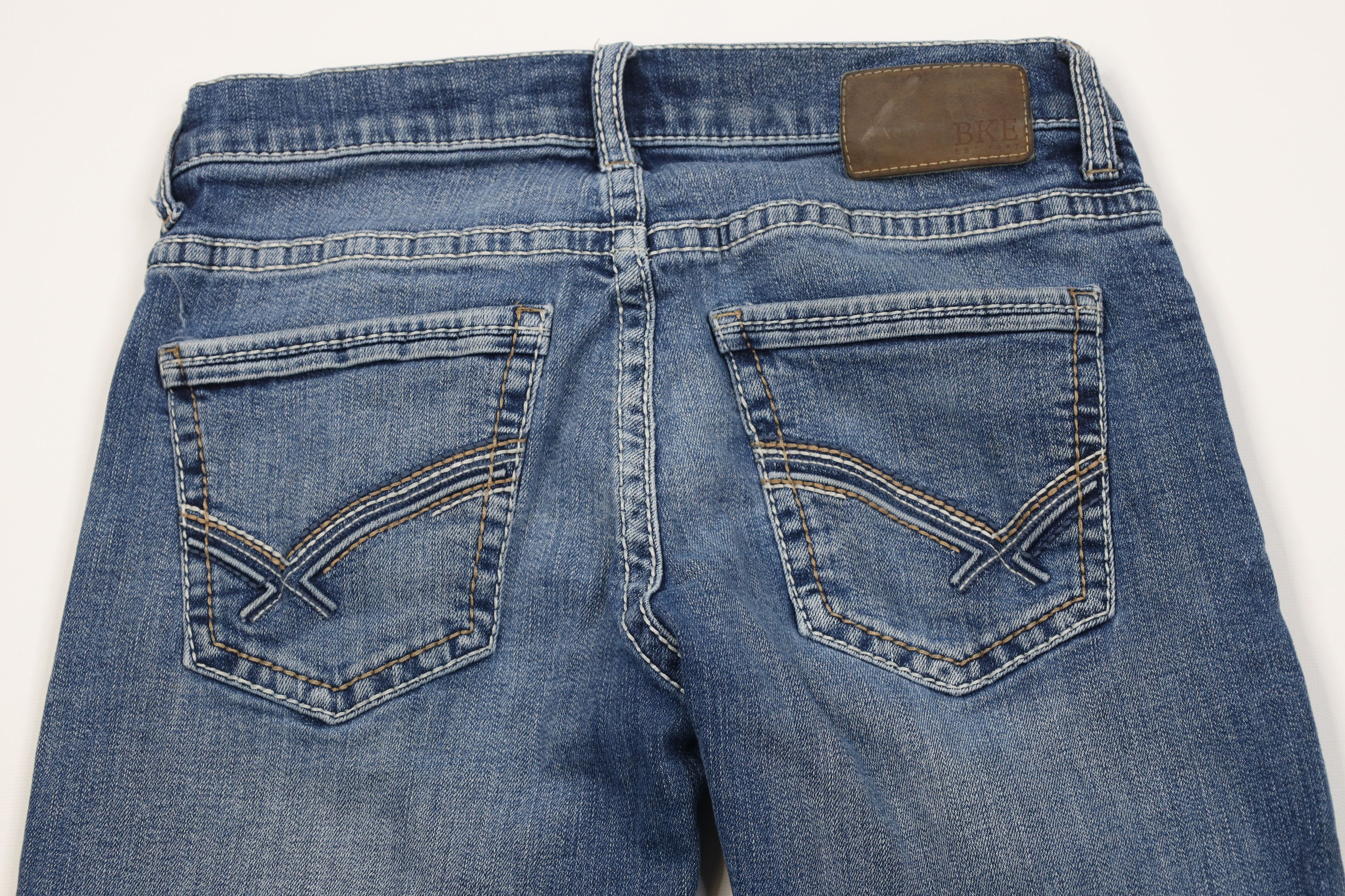 Vintage Buckle BKE Aiden Thick Stitch Stretch Bootcut Denim Jeans Size US 30 / EU 46 - 12 Thumbnail