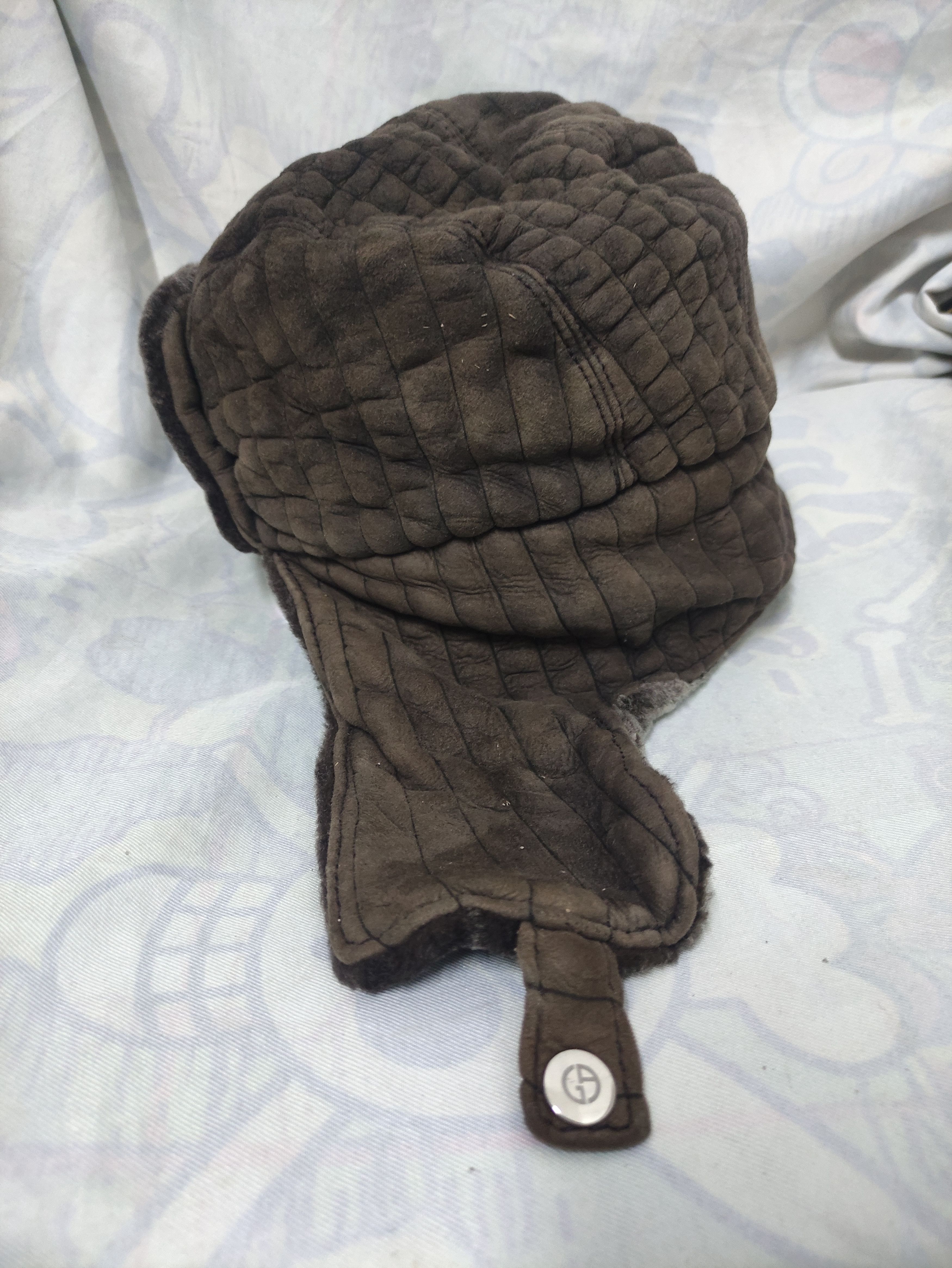 Giorgio Armani GIORGIO ARMANI VINTAGE TRAPPER HAT SUEDE LEATHER Size ONE SIZE - 7 Thumbnail