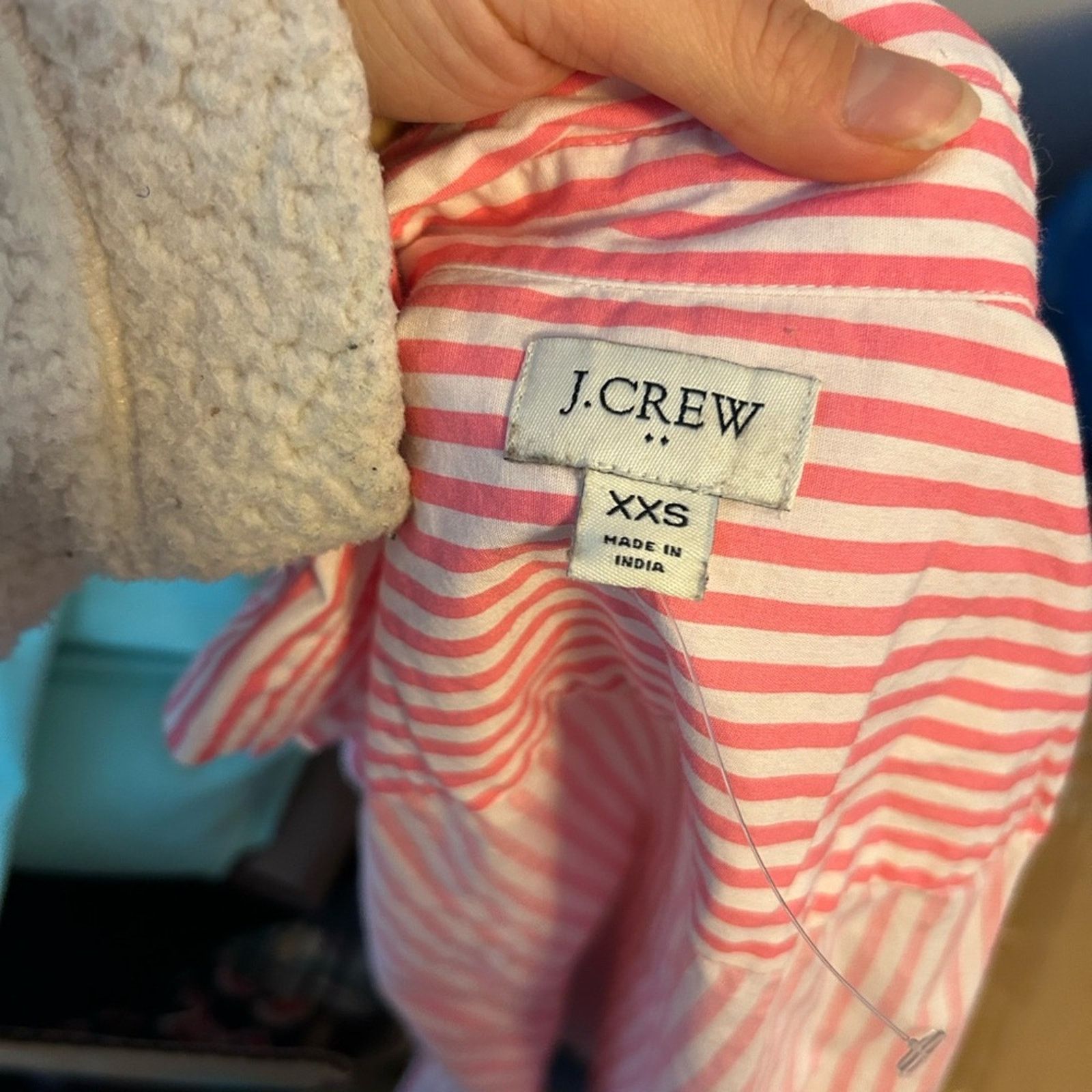 J.Crew J.Crew Hot Pink Striped Sleeveless Button Front Top Size XXS / US 00 / IT 34 - 3 Thumbnail