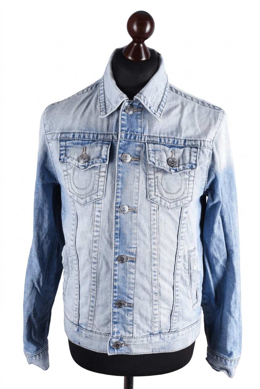 True Religion True Religion Light Wash Denim Trucker Jacket Size US M / EU 48-50 / 2 - 1 Thumbnail
