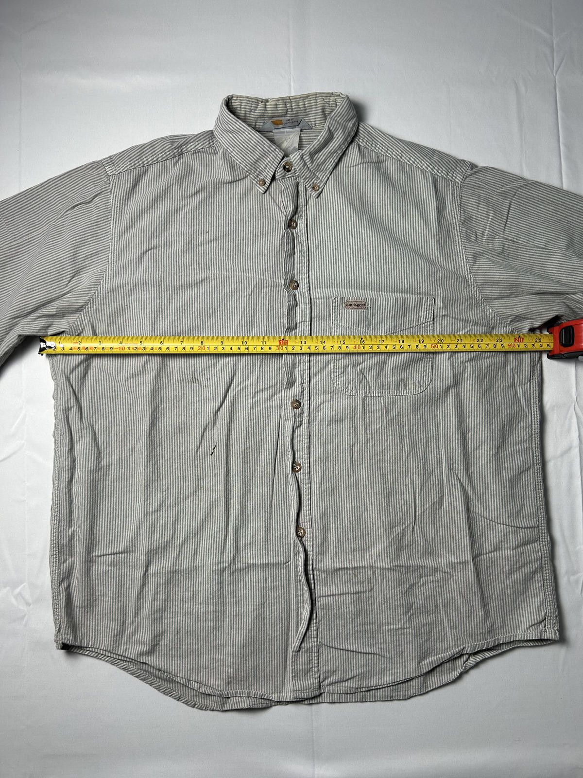 Carhartt Carhartt Pocket Shirt Heavyweight Pinstripe Workwear Grey Size US XL / EU 56 / 4 - 5 Thumbnail