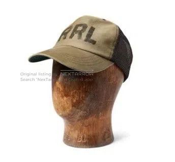 RRL Ralph Lauren Double RL Logo Military Baseball Cap. Size ONE SIZE - 5 Thumbnail