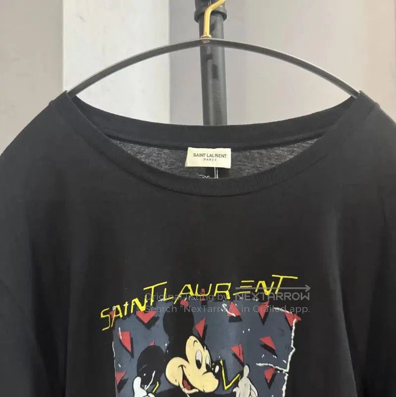 Yves Saint Laurent YSL Mickey Mouse Graphic Black T-Shirt . Size M / US 6-8 / IT 42-44 - 4 Thumbnail