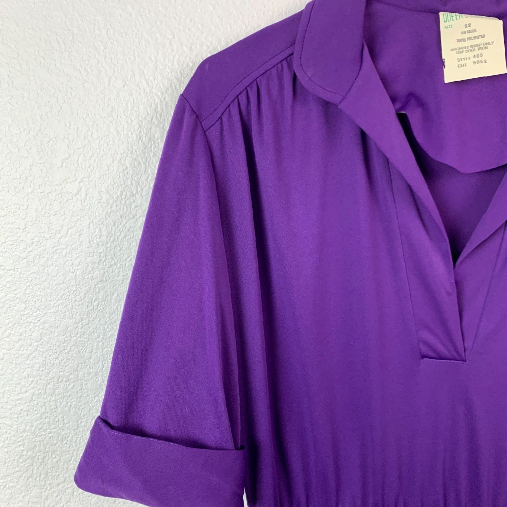 Royal Row VINTAGE Queen's Row Dress Midi 1960s Secretary Purple Size 12 Size XL / US 12-14 / IT 48-50 - 2 Thumbnail