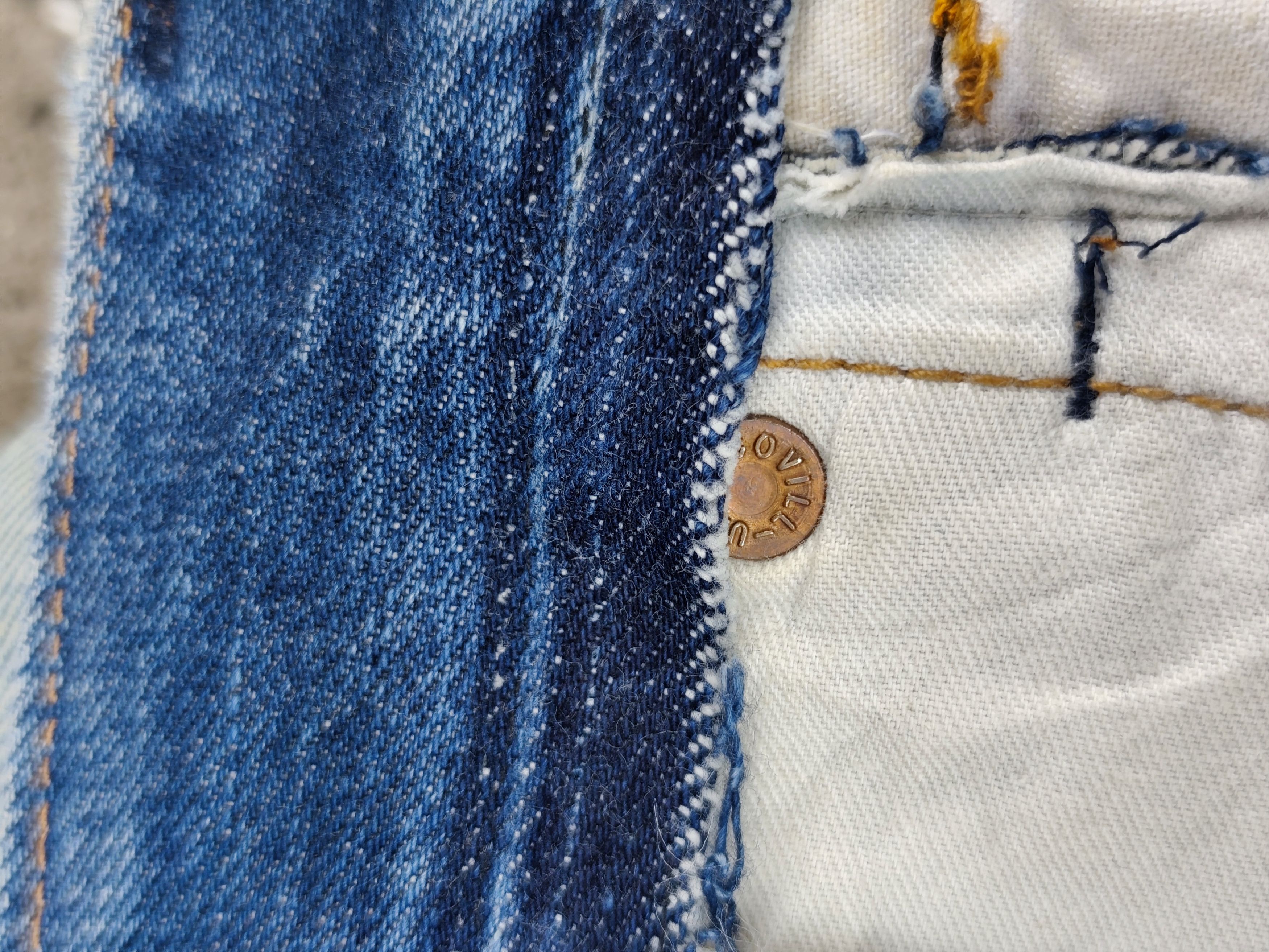 Comme des Garcons Homme Plus Comme des Garcons Homme AD1997 Patchwork Levi's Denim Pants Size US 30 / EU 46 - 17 Thumbnail