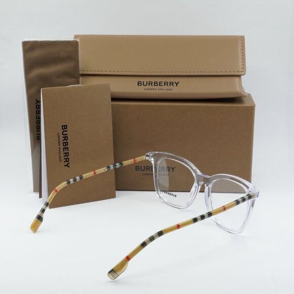 Burberry Burberry BE2390 3889 Eyeglasses Square 52mm Transparent Fram Size ONE SIZE - 10 Thumbnail