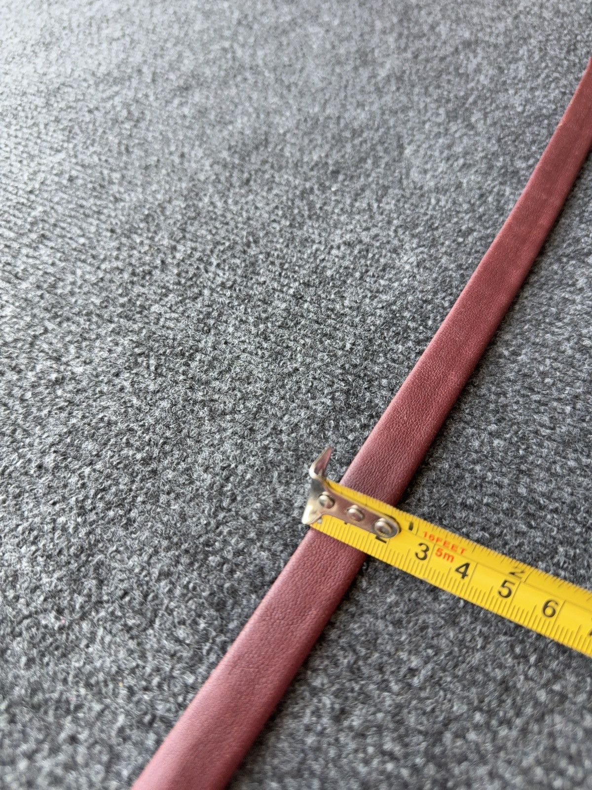Genuine Leather Retro Vintage Burgundy Leather Tie 90s Western Biker Style Size ONE SIZE - 12 Thumbnail