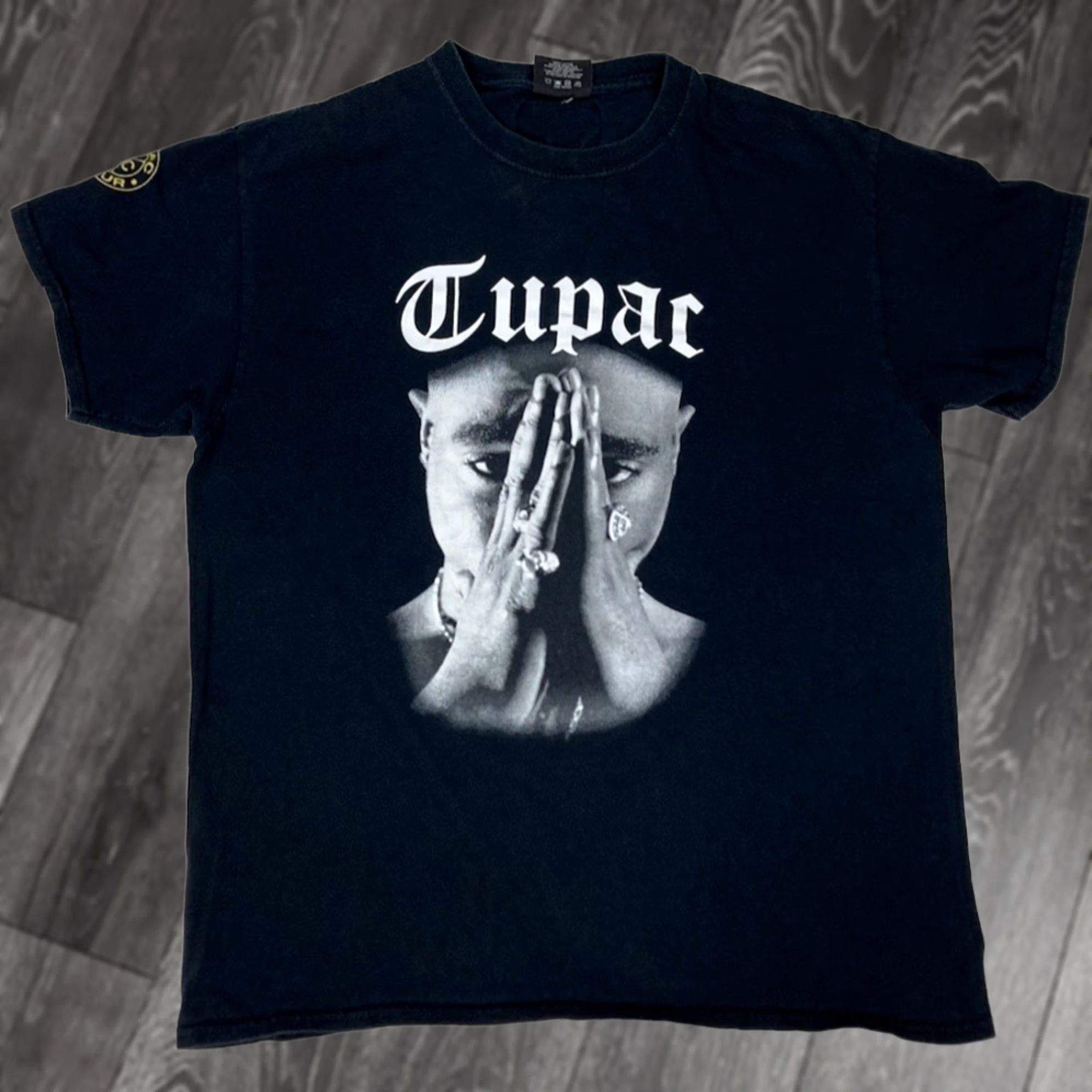 Vintage Cross Colours 2pac Tupac Shakur Retro Graphic T-shirt Men Large Black Music Shirt Size US L / EU 52-54 / 3 - 1 Thumbnail
