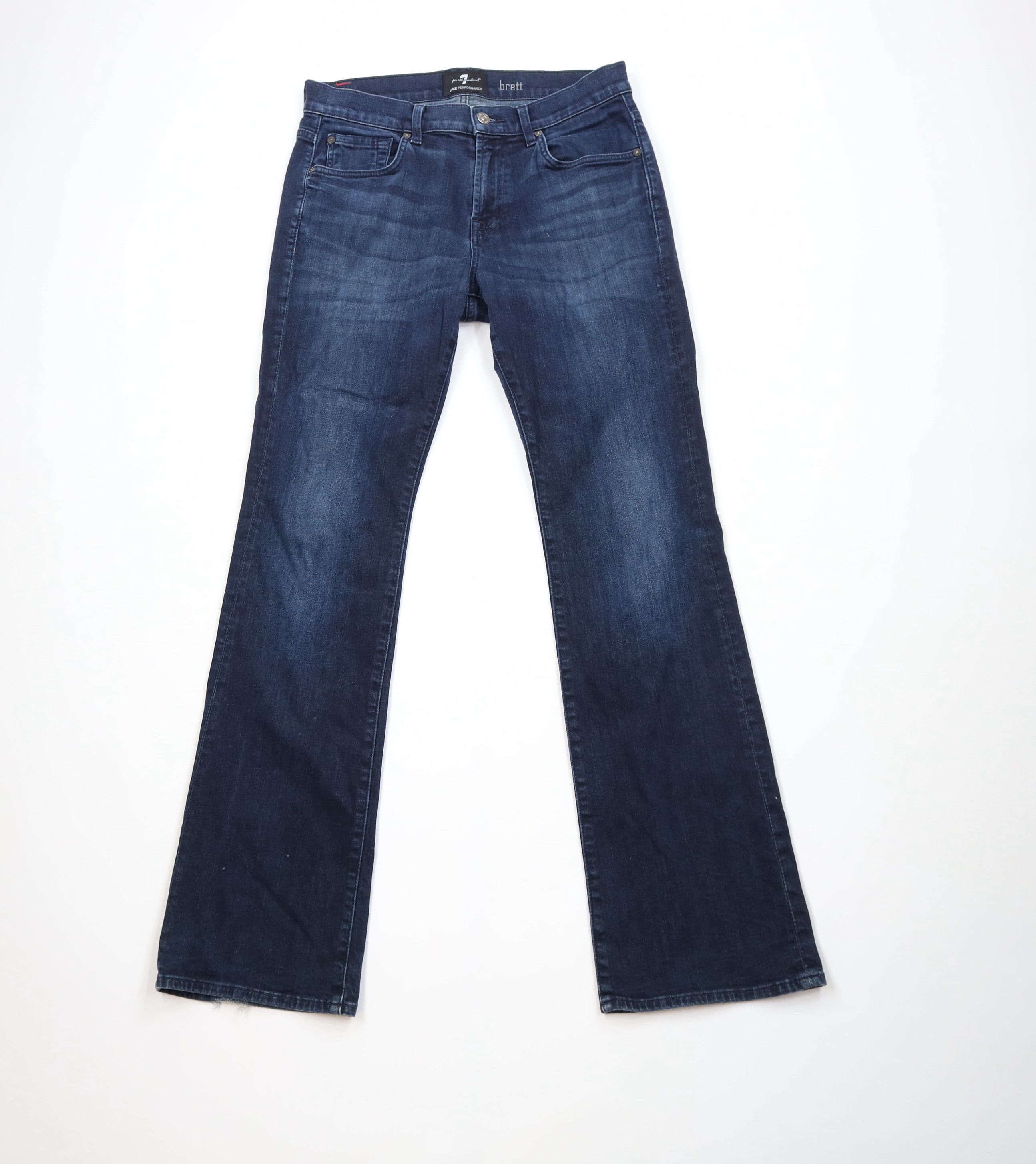 7 For All Mankind 7 For All Mankind Stretch Flared Wide Leg Denim Jeans Blue Size 30" / US 8 / IT 44 - 1 Thumbnail