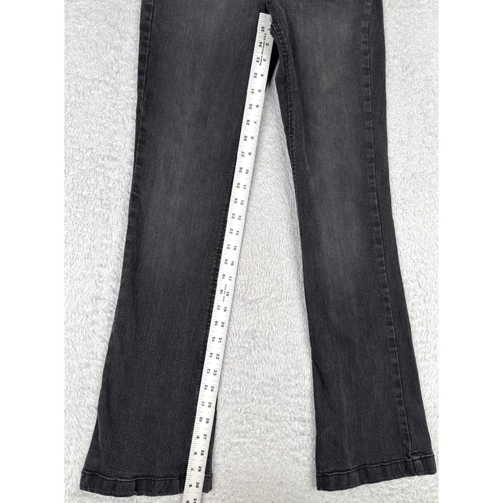 Vintage No Boundaries Jeans Juniors 7 Black Denim Bootcut Mid Rise Cotton Blend 26x31 Size 28" / US 6 / IT 42 - 7 Thumbnail