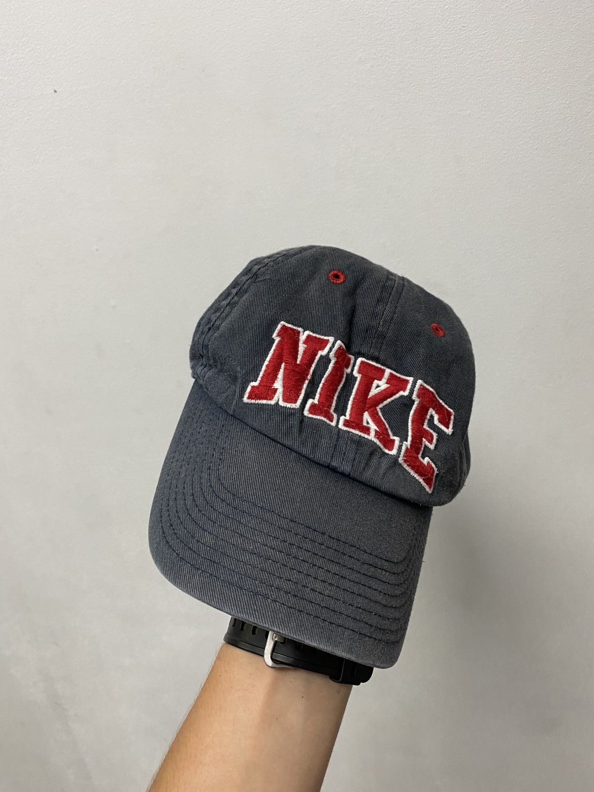 Nike Mens Vintage Nike Cap big logo streetwear y2k rare drill Size ONE SIZE - 2 Thumbnail