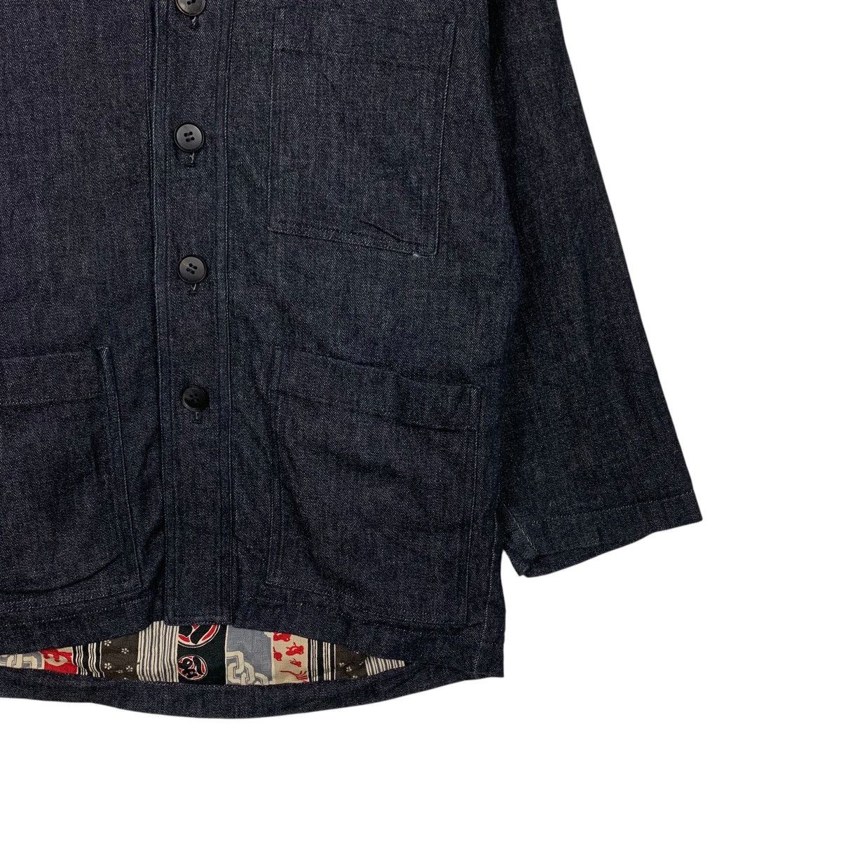 Japan Rags SAKAMOTO DENIM Blue Indigo Button Jacket #2580-C116 Size US S / EU 44-46 / 1 - 4 Thumbnail