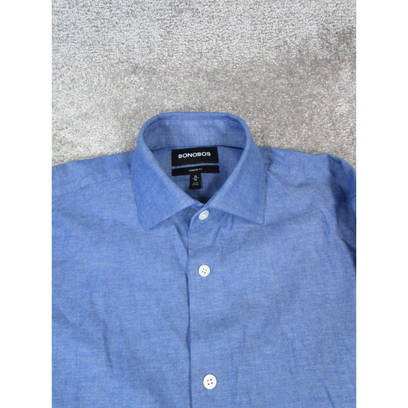 Bonobos Bonobos Shirt Mens 15 Blue Cotton Button Up Adult Medium Blue Cotton Bonobos Shirt Button-Up Shirts Mens 15 Blue Size US M / EU 48-50 / 2 - 2 Thumbnail