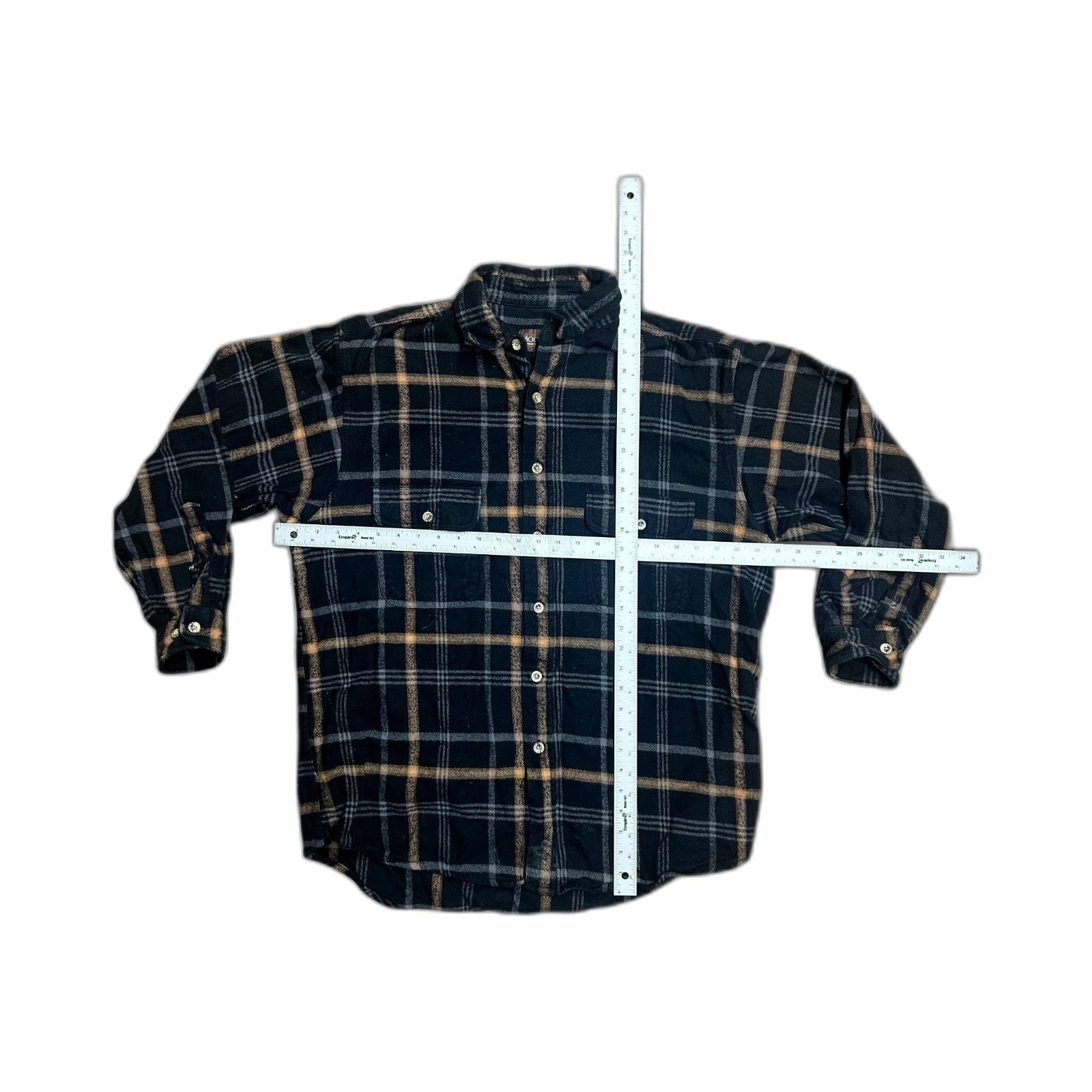Moose Knuckles Moose Creek Heavyweight Flannel Shirt 100% Cotton Black Plai Size US L / EU 52-54 / 3 - 4 Thumbnail