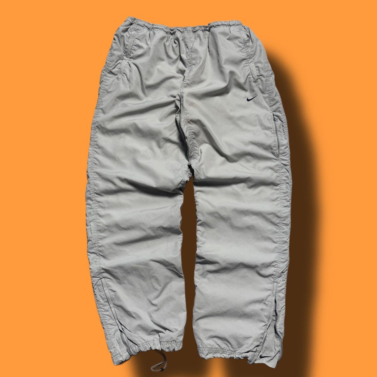 00s NIKE ナイロンパンツ グレー ワイド | KOUHUKU