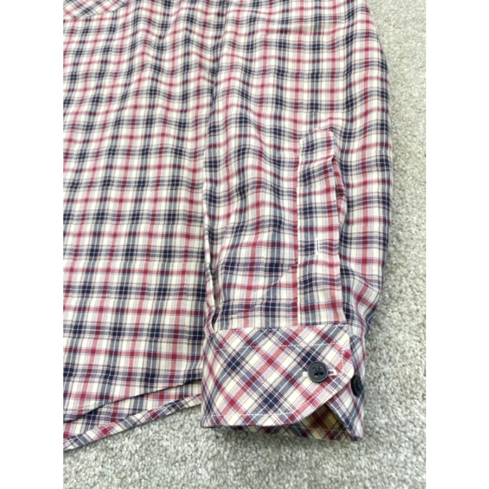 Lacoste VINTAGE Lacoste Shirt Mens 45 XL Long Sleeve Button Up Plaid Made in Hong Kong 5881 Size US XL / EU 56 / 4 - 3 Thumbnail