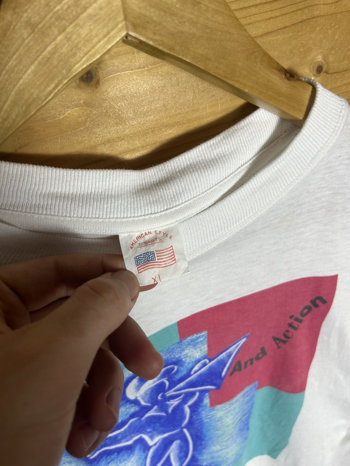 Vintage Vintage 90s And Action t shirt Size US XL / EU 56 / 4 - 4 Thumbnail