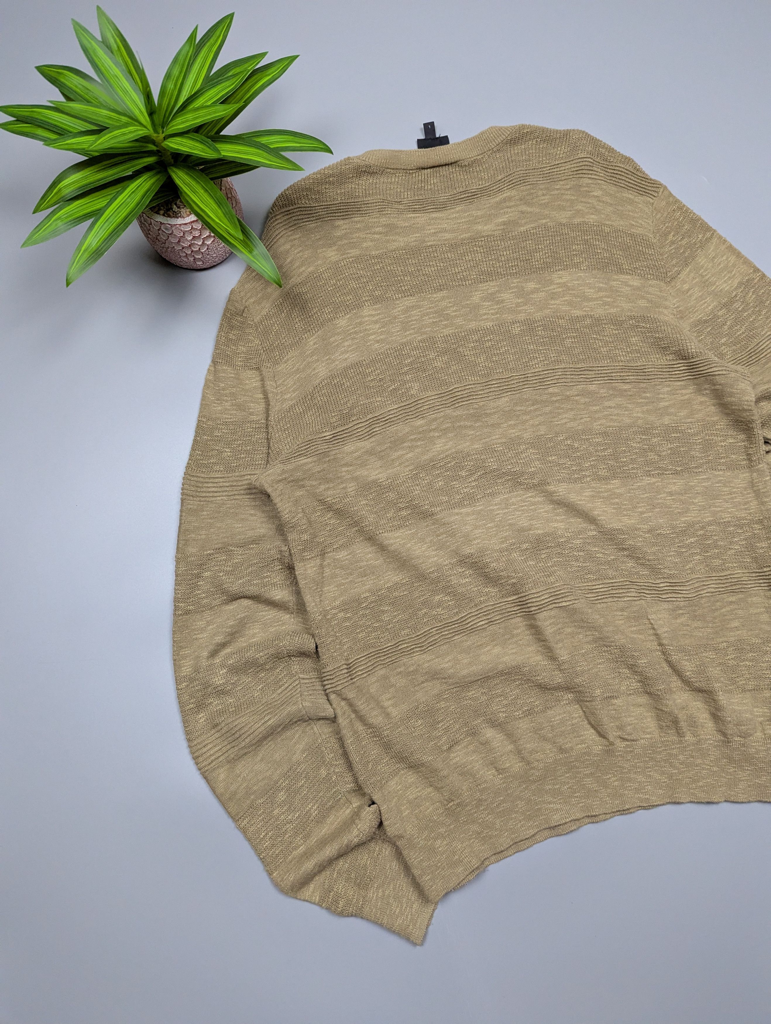 Armani Exchange Armani Exchange Men’s Sweater L Beige Linen Blend Size US L / EU 52-54 / 3 - 8 Thumbnail
