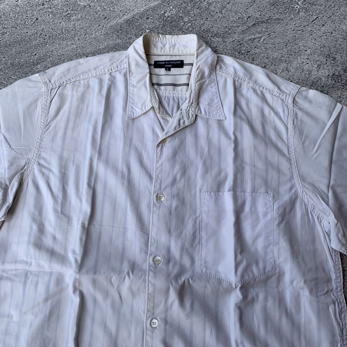 Comme des Garcons Homme Comme des Garcons Homme Striped Shirts Size US L / EU 52-54 / 3 - 3 Thumbnail