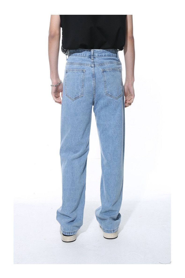 Japanese Brand Men's Japanese Retro Classic Washed Light Color Denim Jeans Size US 32 / EU 48 - 5 Thumbnail