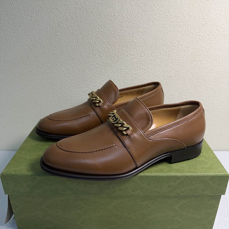 Gucci Gucci Interlocking Leather Casual Loafers for Men 0079 Size US 8 / EU 41 - 1 Thumbnail