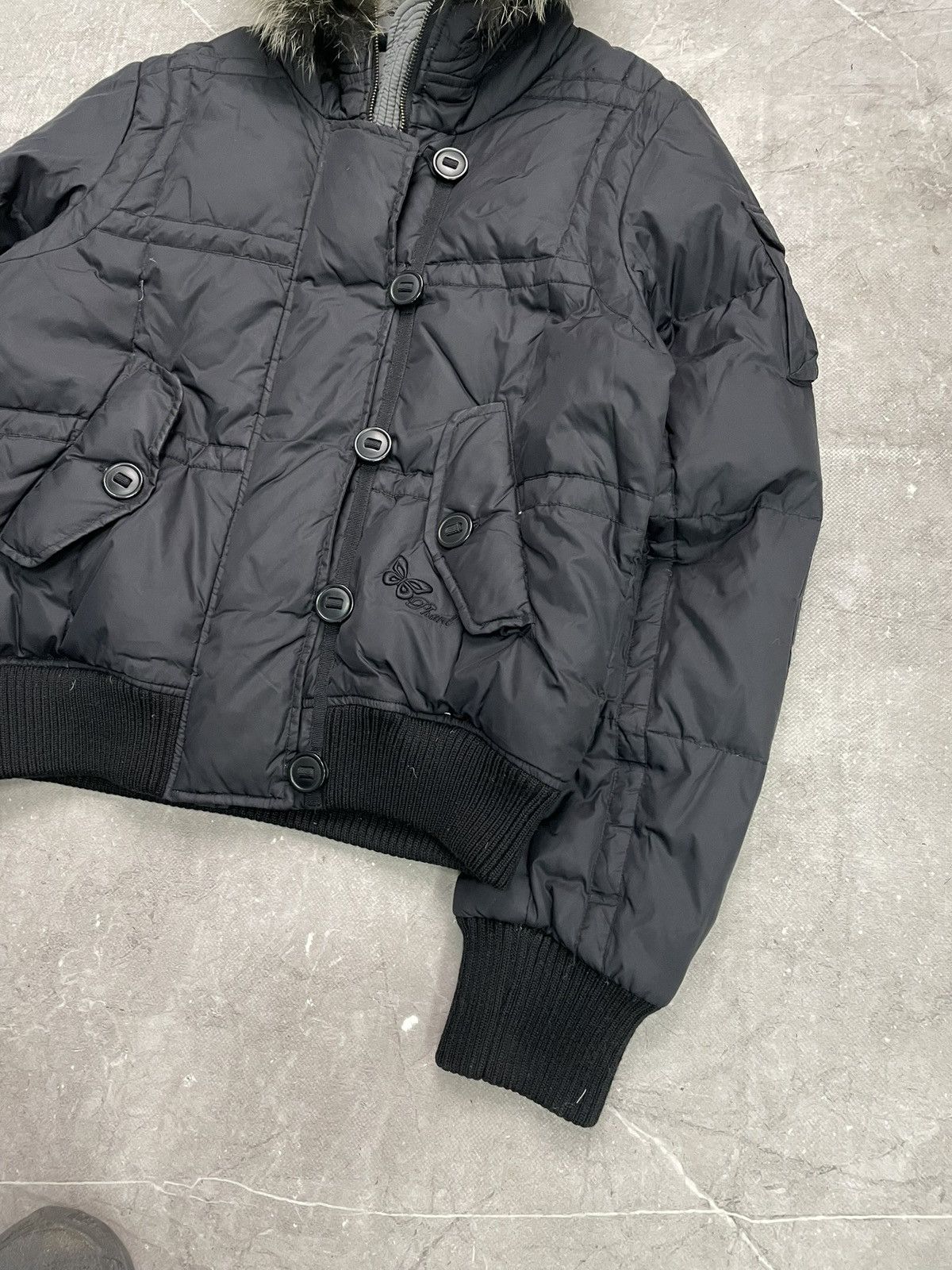 Le Grande Bleu (L.G.B.) Gothic if six was nine Black Bomber Jacket puffer Fur Hood Size US M / EU 48-50 / 2 - 4 Thumbnail