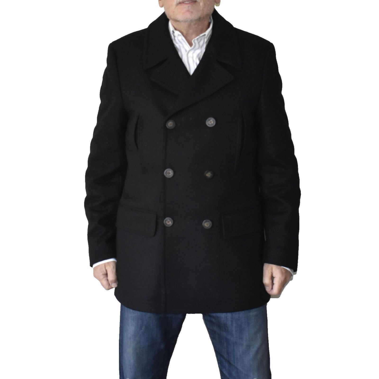 Lauren Ralph Lauren NEW RALPH LAUREN Luke Wool Blend Double Breasted Peacoat 40R Size US XXS / EU 40 - 2 Thumbnail