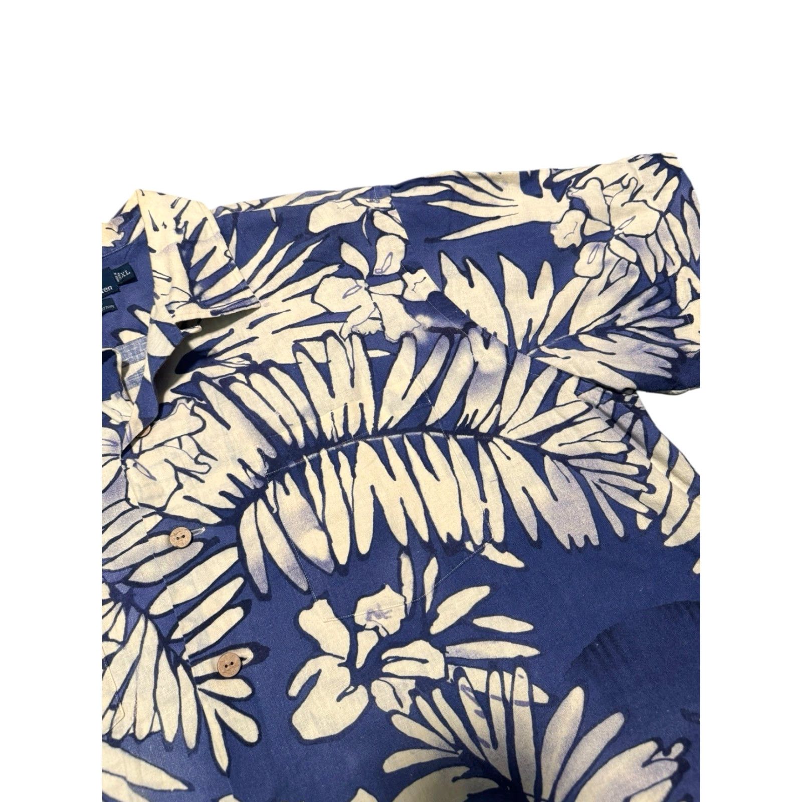 Polo Ralph Lauren VTG Polo Ralph Lauren Shirt Mens XL Blue Floral Camp Linen Blend Andy Camp Loop Shirt Size US XL / EU 56 / 4 - 6 Thumbnail