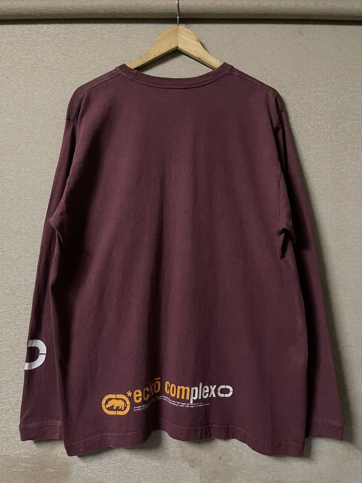 Ecko Unltd. Vintage ECKO UNLTD Ecko Complex Maroon Longsleeve Size US XXL / EU 58 / 5 - 8 Thumbnail