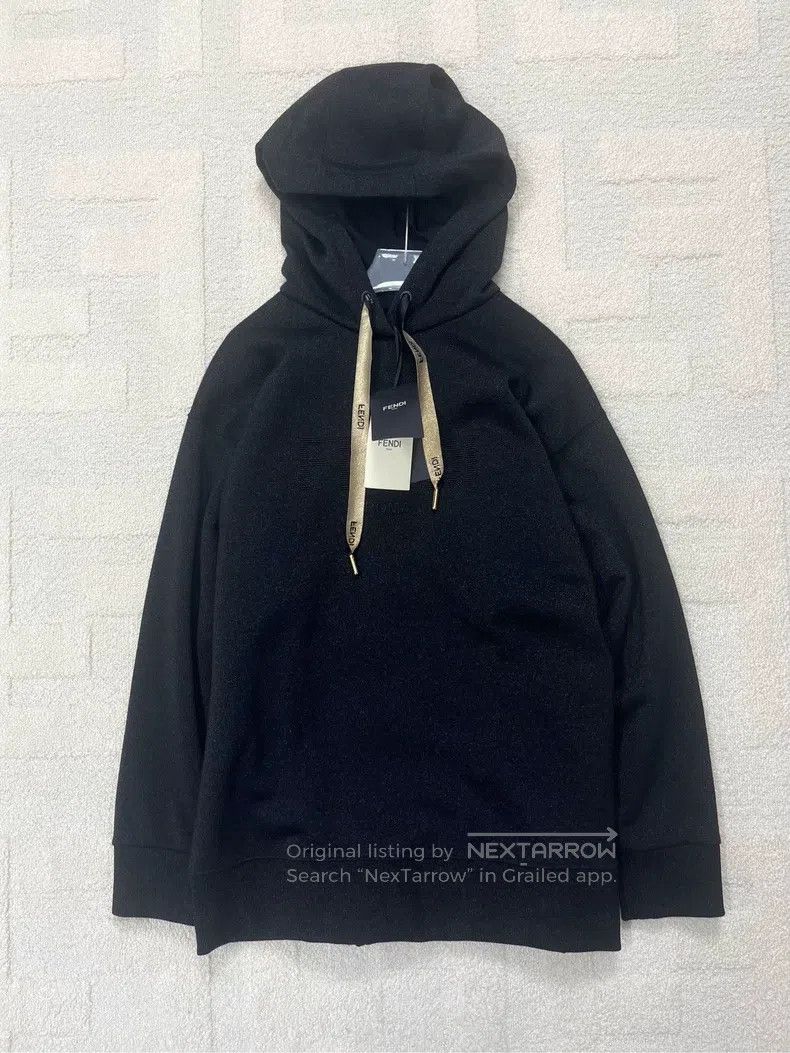 Fendi Fendi Black Black and Gold Ribbon Embroidered Letter Logo Size S / US 4 / IT 40 - 6 Thumbnail