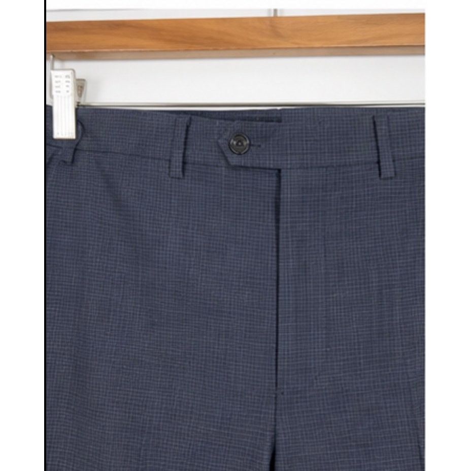 Michael Kors Michael Kors Blue Micro Check Dress Pants 38x32 NWT Size US 38 / EU 54 - 5 Thumbnail