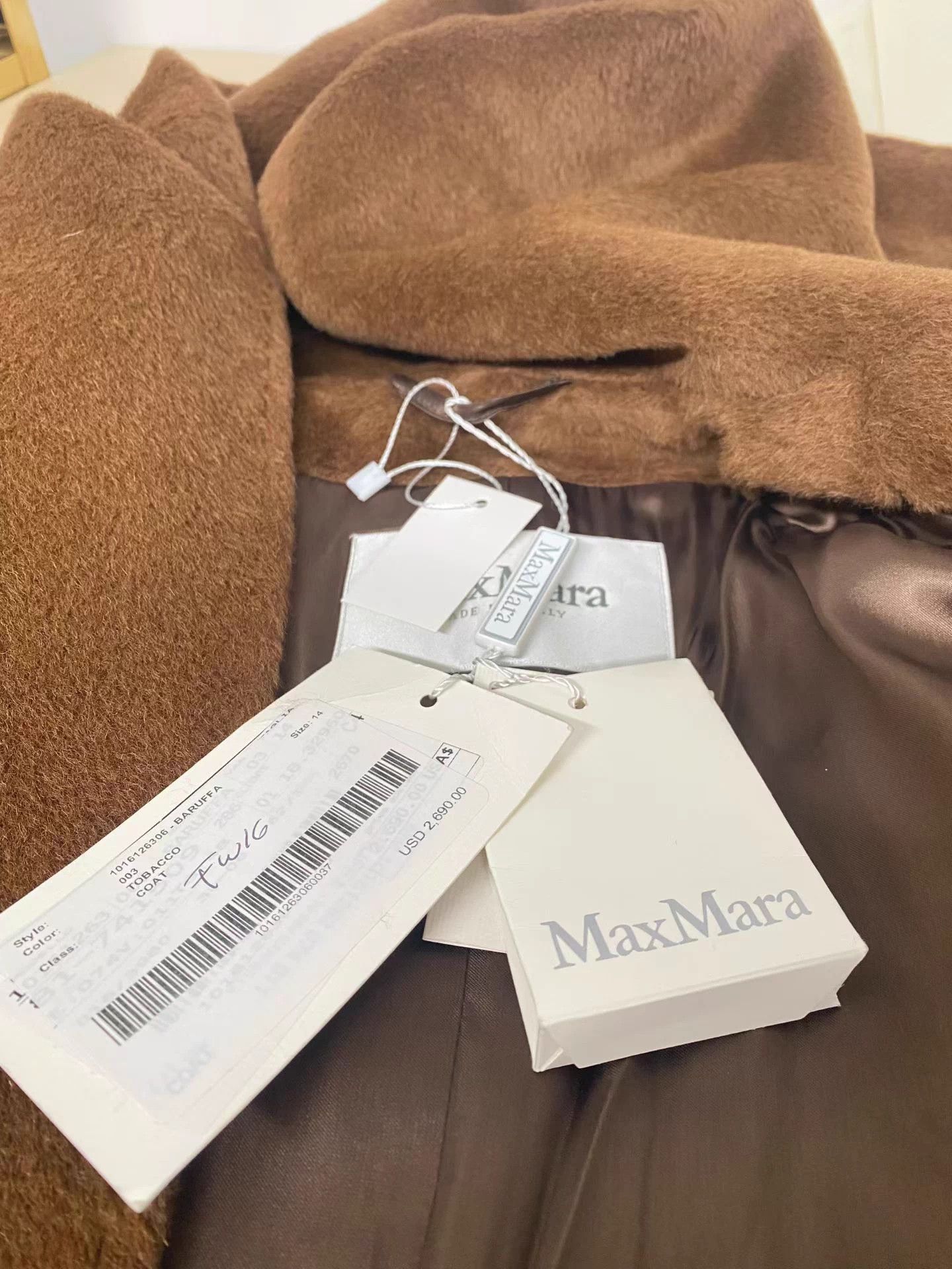 Max Mara Maxmara Alpaca Classic Hooded Coat 180/104A Size XL / US 12-14 / IT 48-50 - 6 Thumbnail