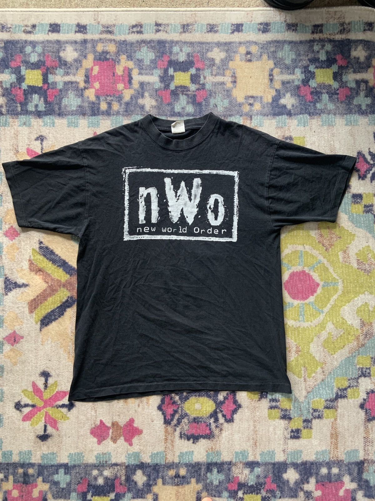 Image of Vintage Wcw Wwe Wwf Nwo Syxx T-Shirt in Black, Men's (Size XL)