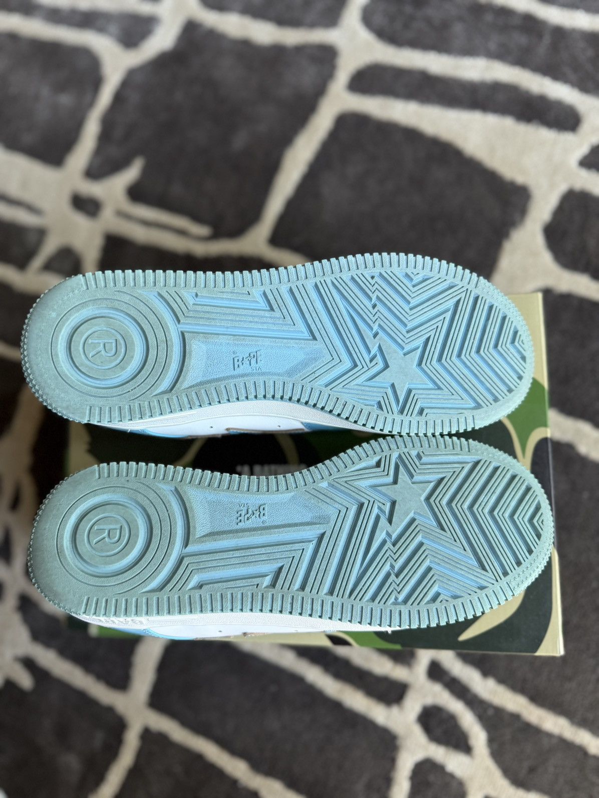 Bape A Bathing Ape Bape Sta Patent Leather Baby Blue White Size US 10 / EU 43 - 7 Thumbnail