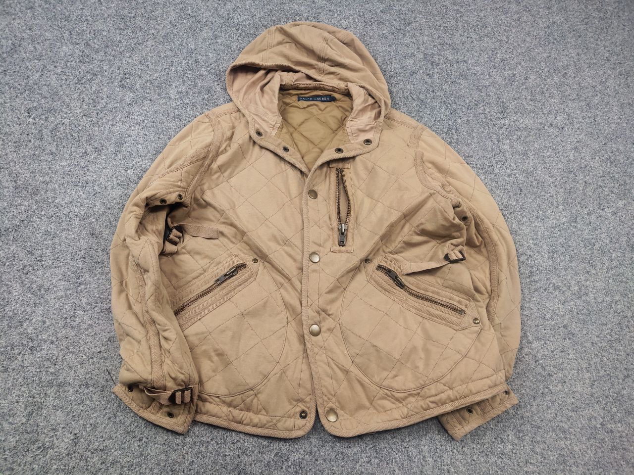 Ralph Lauren Rare Vintage 90's Ralph Lauren Quilted Beige Workwear Jacket Size US S / EU 44-46 / 1 - 2 Thumbnail