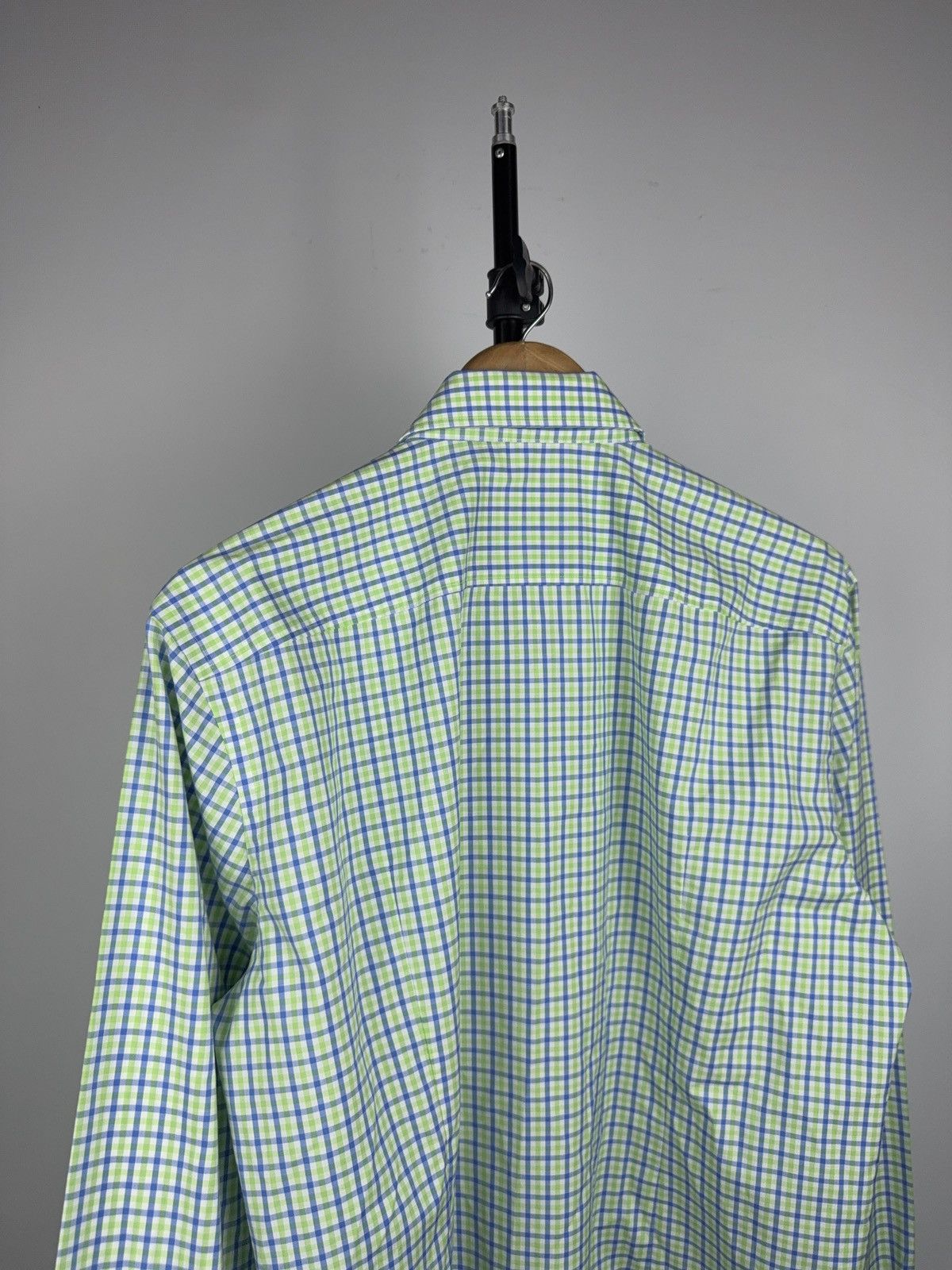 Hugo Boss Luxury 00s Hugo Boss Slim Fit Check Shirt Green Blue Mens L Size US L / EU 52-54 / 3 - 10 Thumbnail