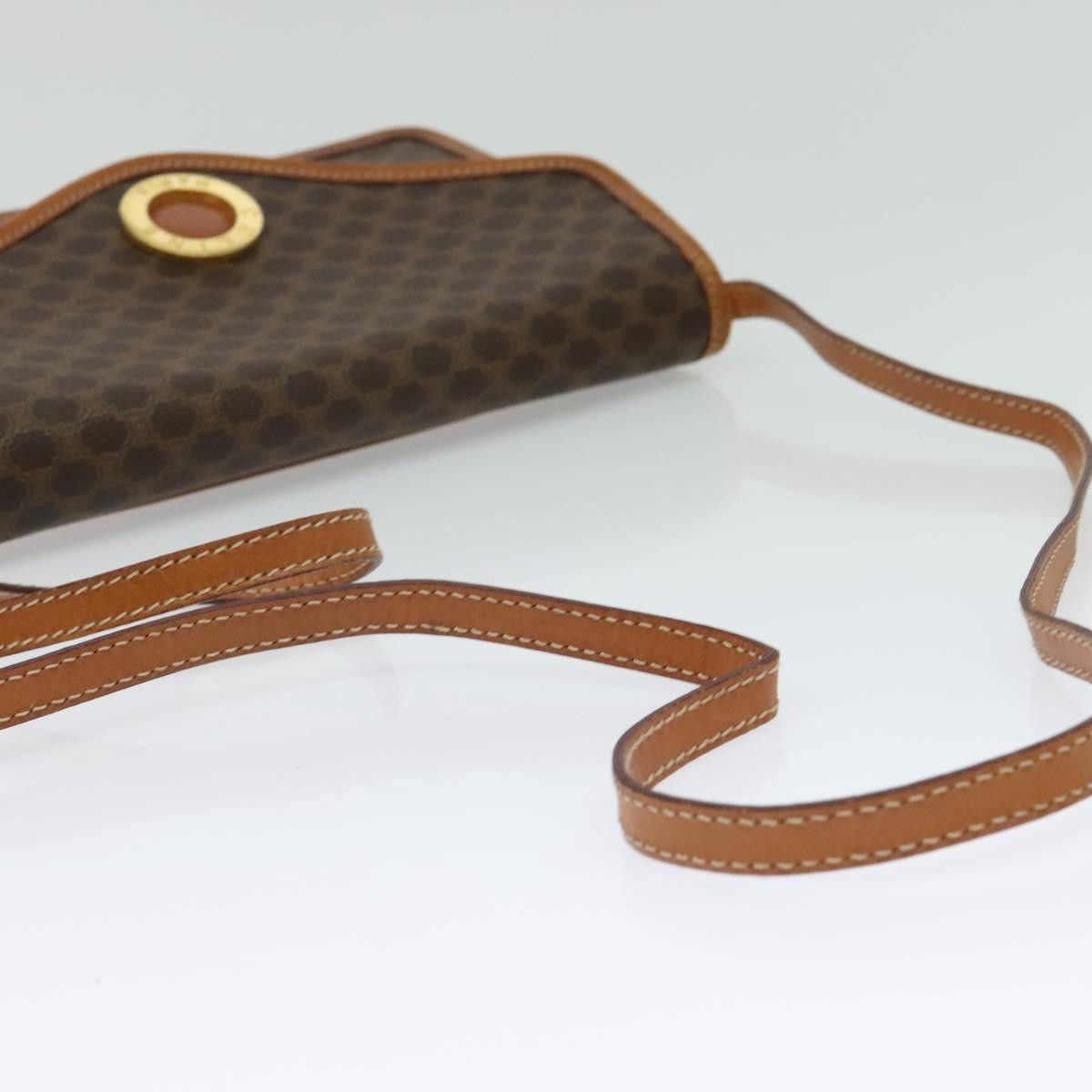 Celine CELINE Macadam Canvas Shoulder Bag Pvc Leather Brown Gold Size ONE SIZE - 7 Thumbnail