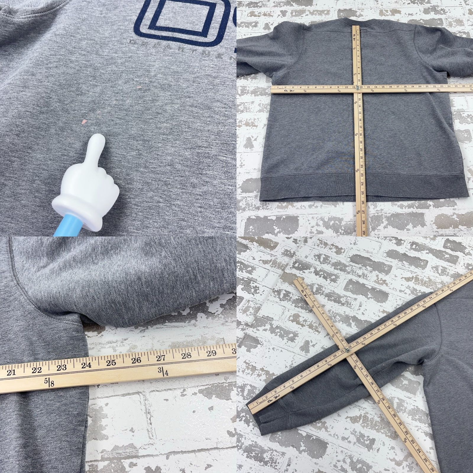Abercrombie & Fitch VINTAGE Abercrombie & Fitch Sweatshirt Men XL Gray Y2K 2000s Gym Faded Grunge Worn Size US XL / EU 56 / 4 - 8 Thumbnail