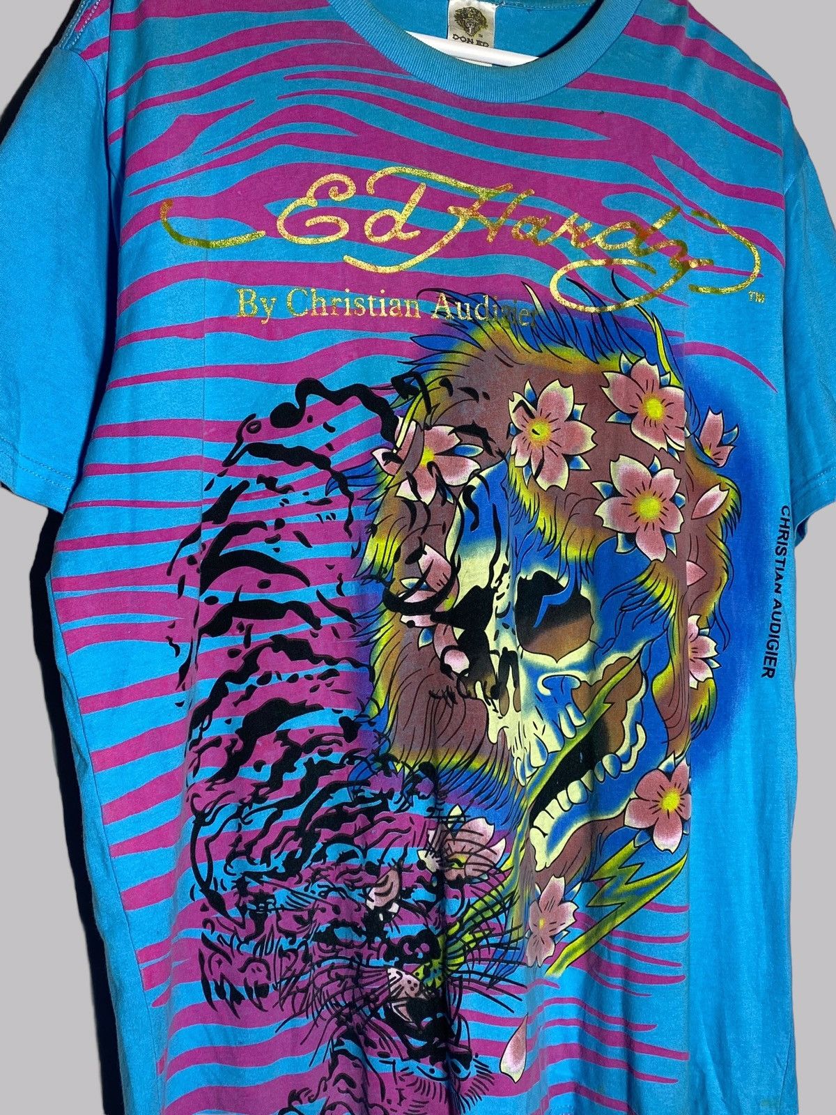 Japanese Brand × Vintage Vintage Ed Hardy Christian Audigier Overprint Y2k T-shirt Size US L / EU 52-54 / 3 - 3 Thumbnail