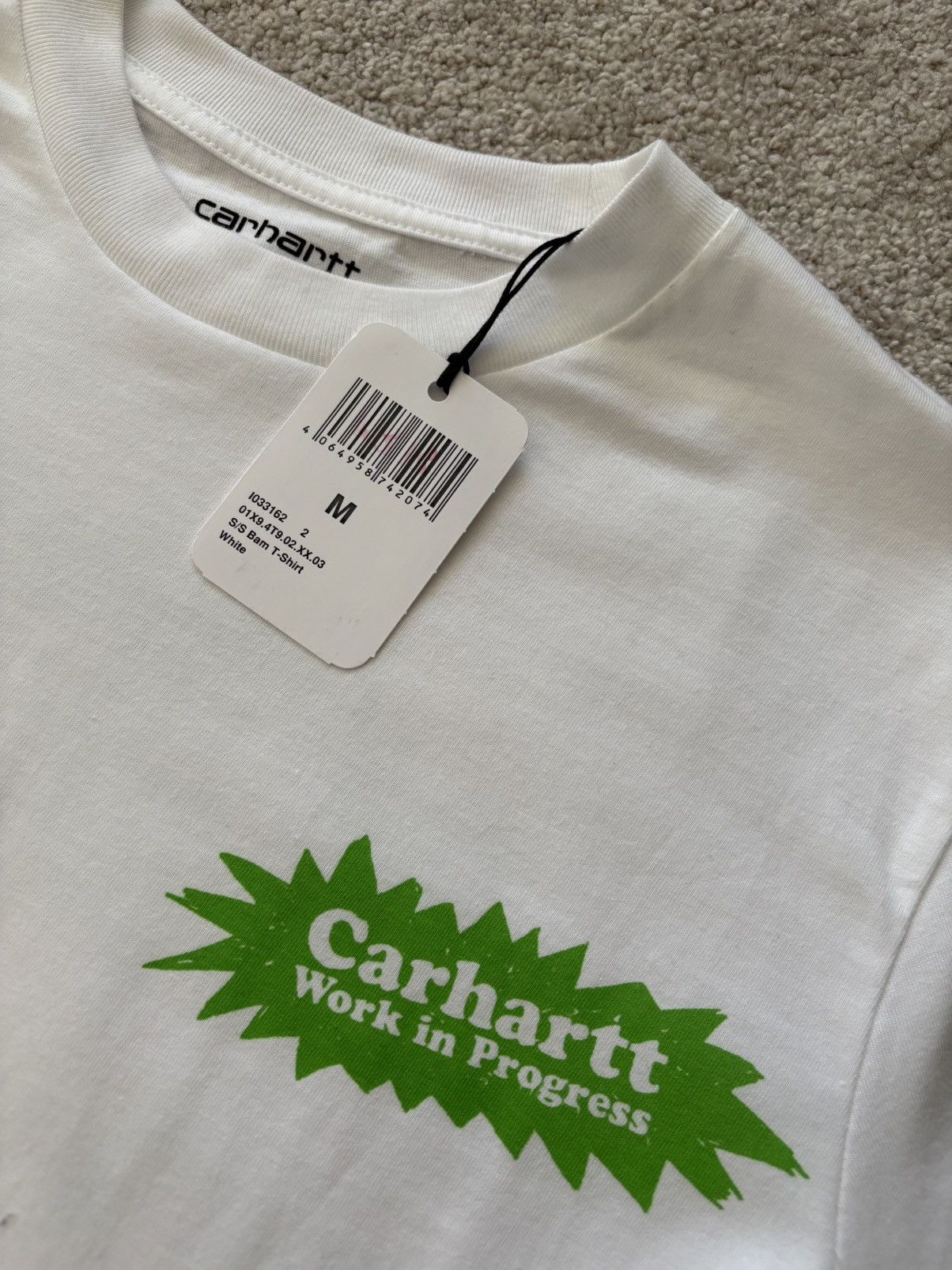 Carhartt Wip Carhartt WIP S/S Bam T-Shirt – White / Size M Size US M / EU 48-50 / 2 - 2 Thumbnail