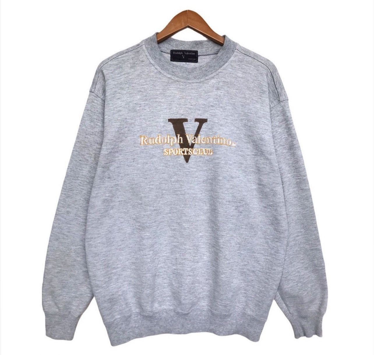 Vintage Rudolph Valentino Embroidered Big Logo Sweatshirt