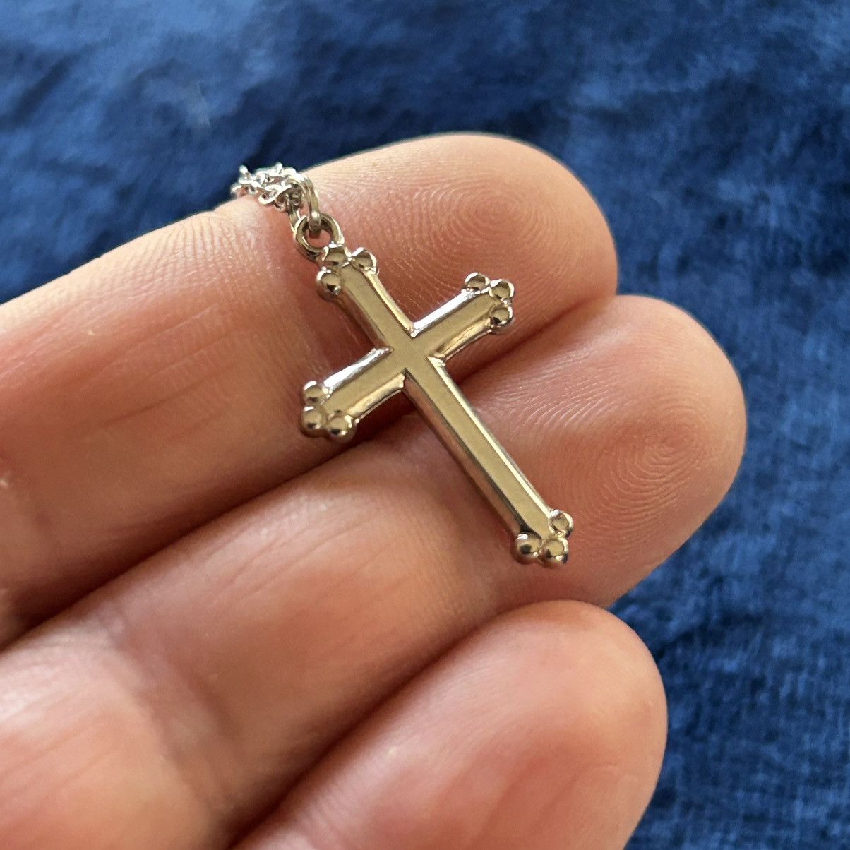 Handmade Handcrafted vintage filigree cross pendant on chain necklace Size ONE SIZE - 6 Thumbnail