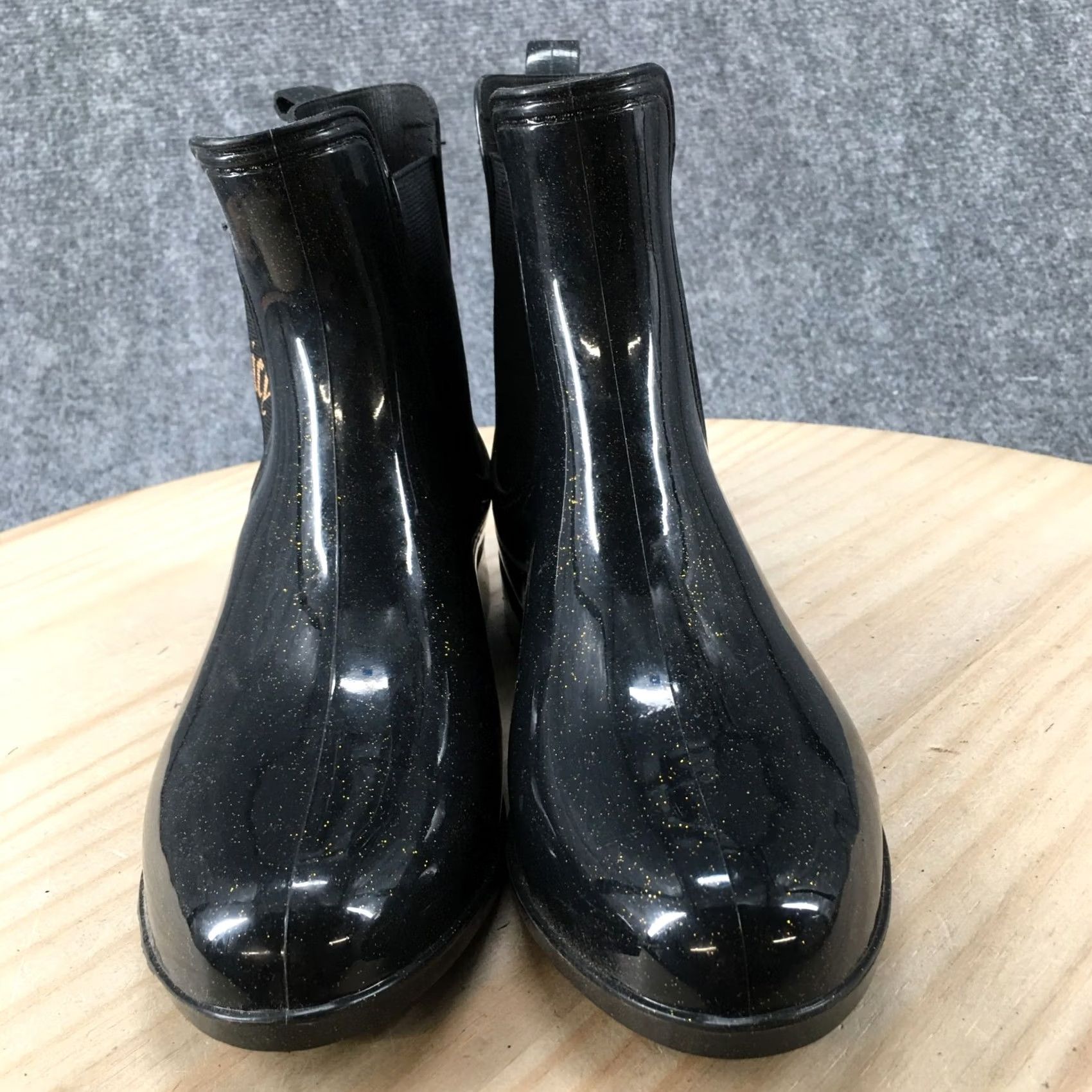 Juicy Couture Juicy Couture Boots Womens 7 Glitter Chelsea Rain Ankle Booties Black Pull On Size US 7 / IT 37 - 7 Thumbnail
