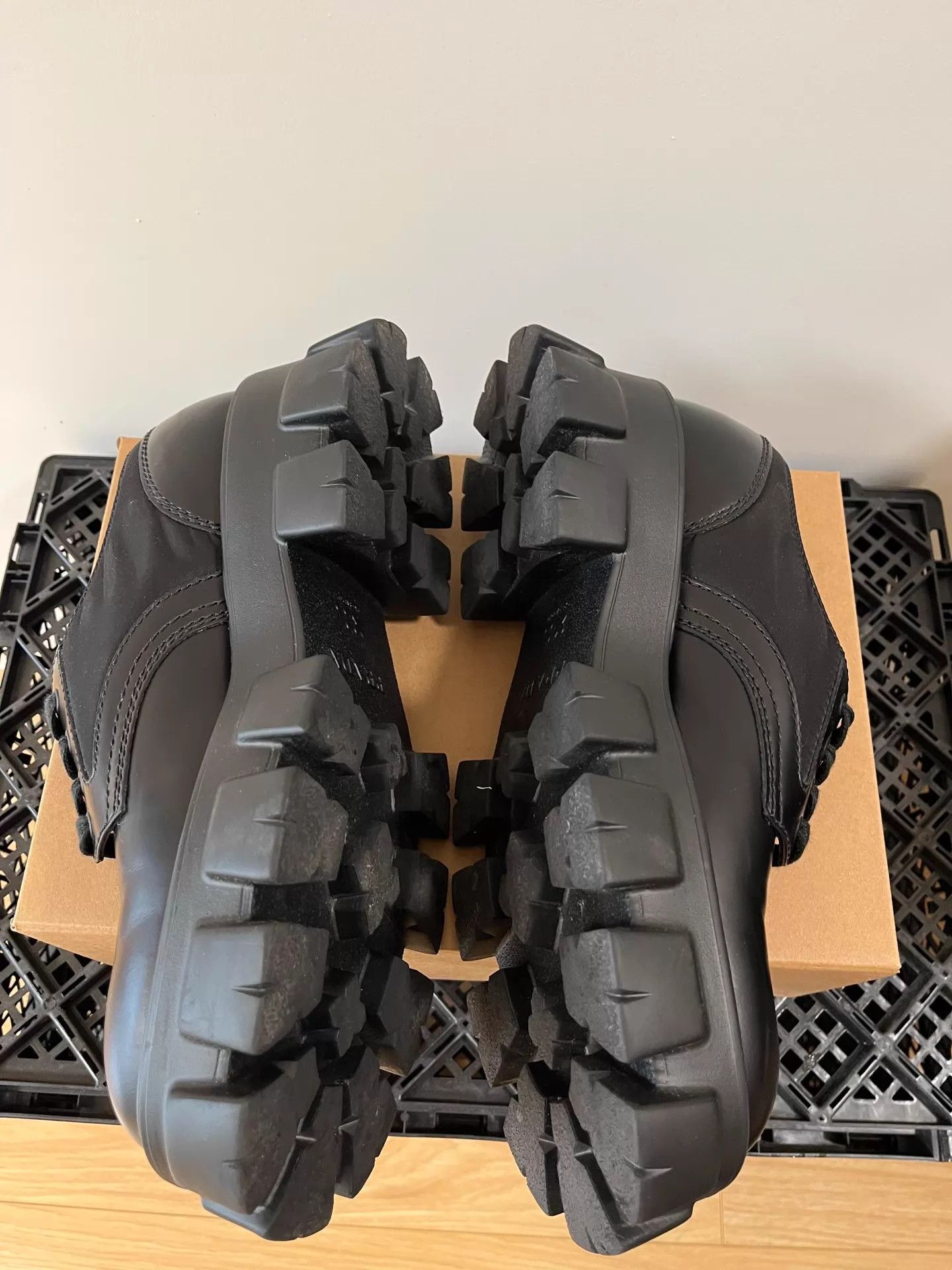 Prada Prada Monolith Zigzag Thick Tire Sole Derby Shoe 9 Size US 9 / EU 42 - 3 Thumbnail