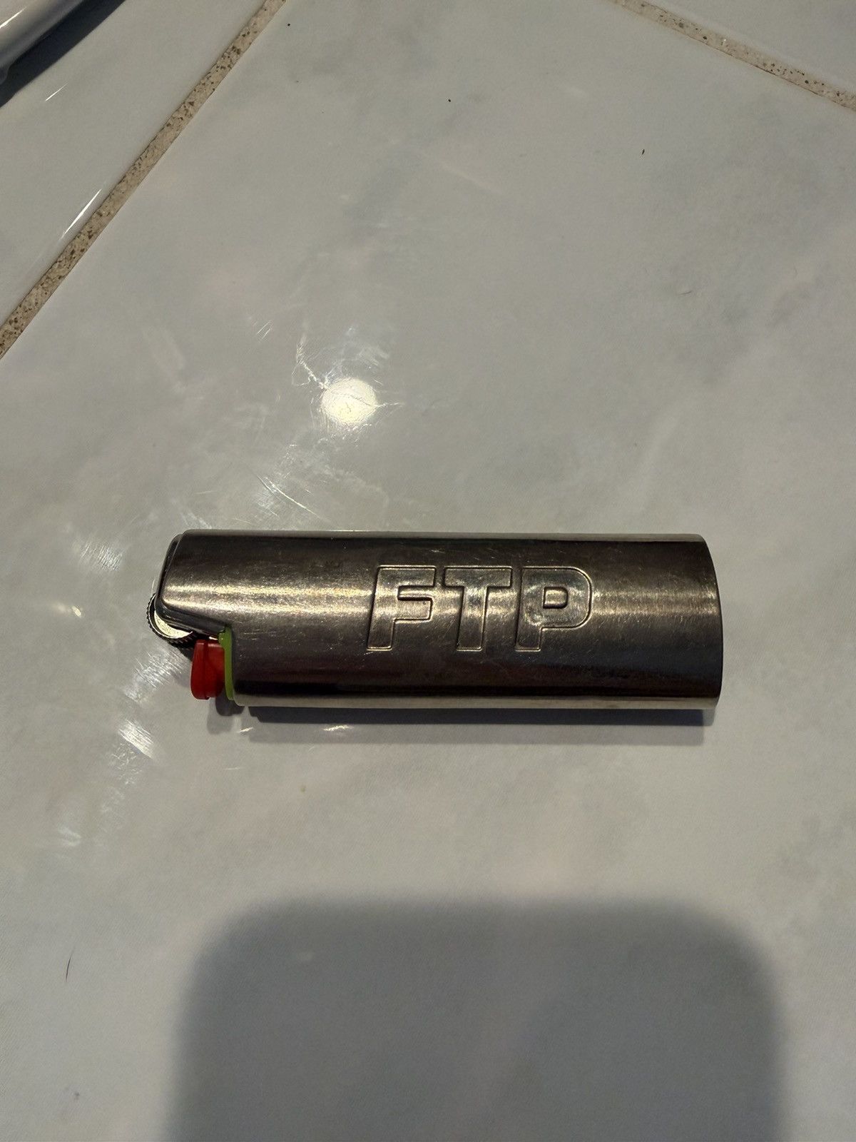 Fuck The Population RARE FTP Silver Embossed Metal Lighter Case Size ONE SIZE - 2 Thumbnail