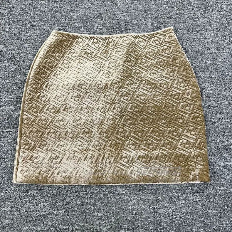 Fendi Fendi FF embossed full-logo velvet skirt Size 24" / US 00 / IT 34 - 2 Thumbnail