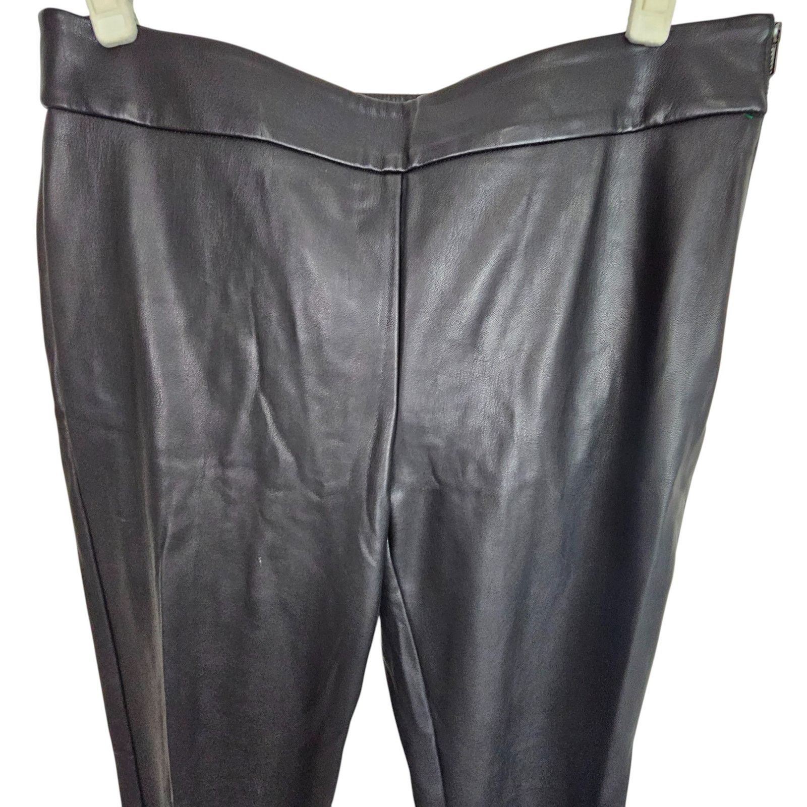 Ann Taylor Ann Taylor Womens Faux Leather Pull On Pants Size 8 Classic Size 30" / US 8 / IT 44 - 2 Thumbnail