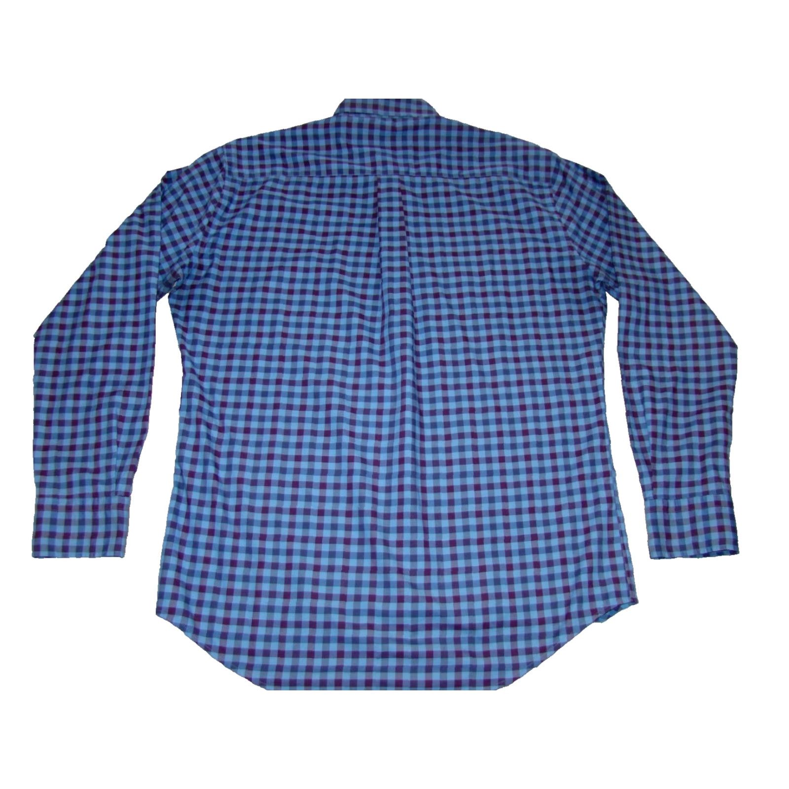 Peter Millar Peter Millar Mens Plaid Check Long Sleeve Button Shirt Blue Purple Size M Size US M / EU 48-50 / 2 - 6 Thumbnail
